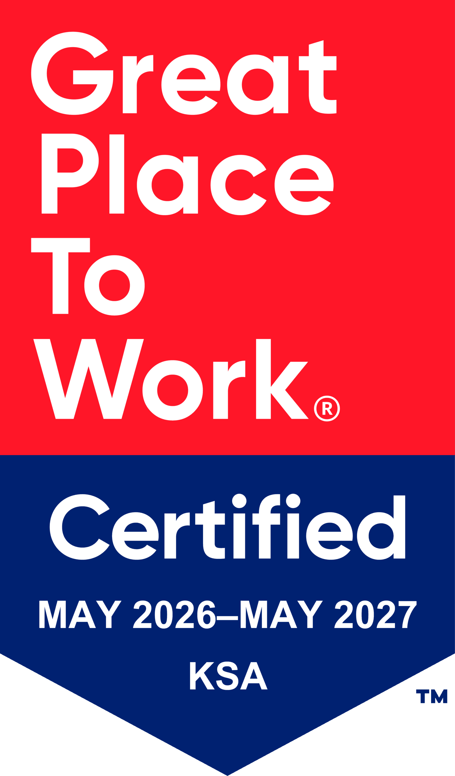 Great Place to Work Certified — KSA, May 2026–May 2027